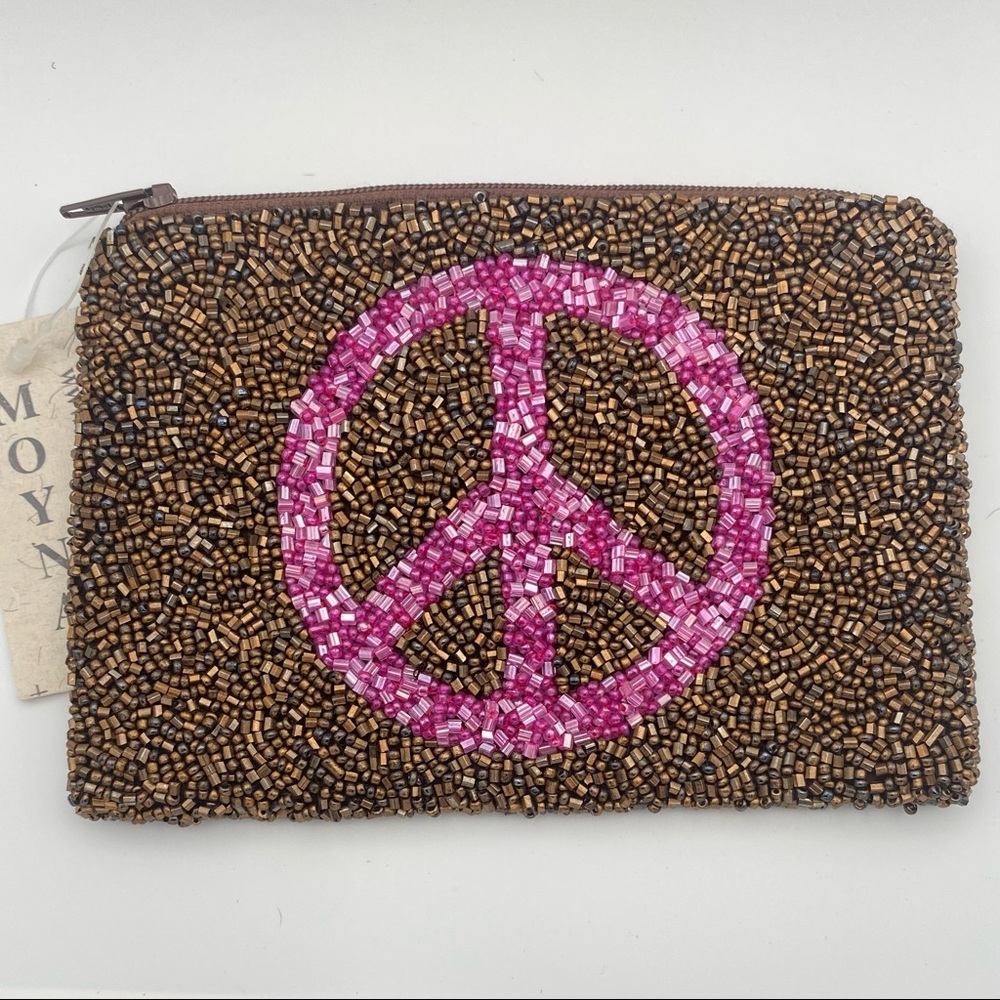 New Fully Beaded Peace Purse